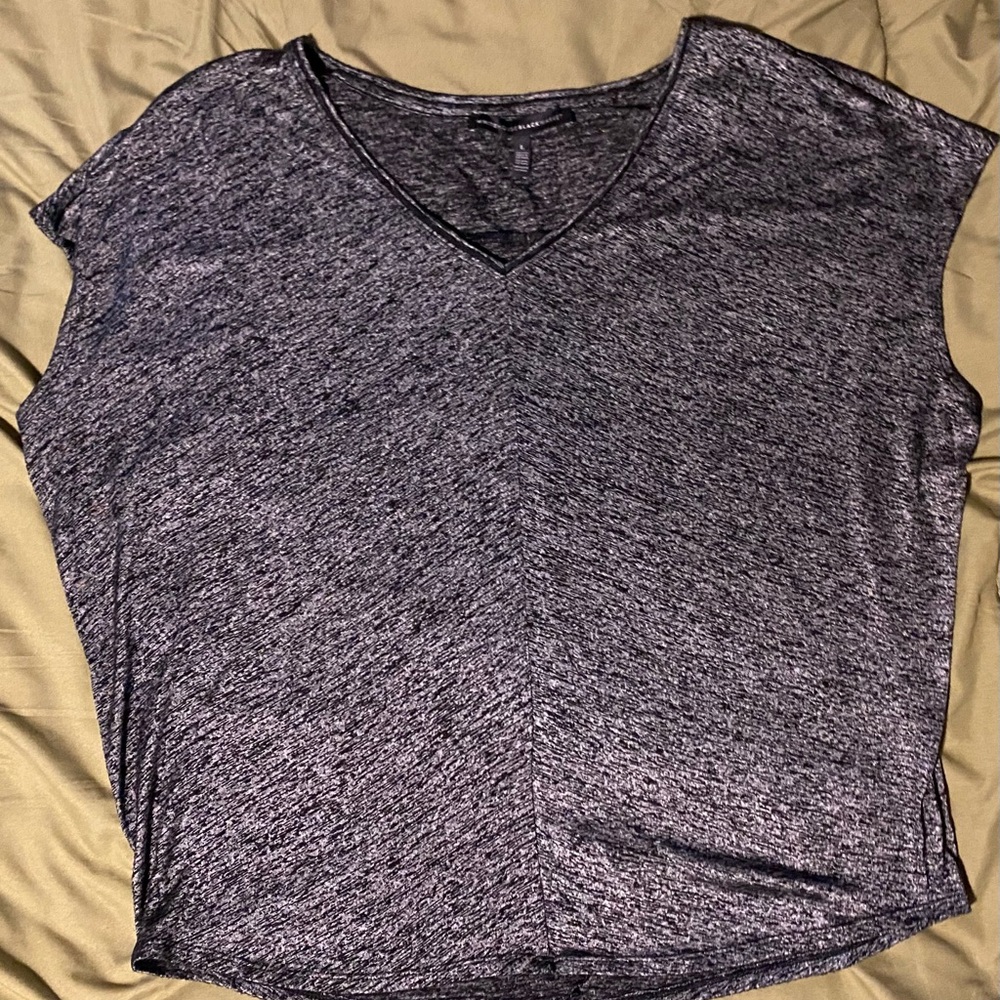 White House Black Market Black V-Neck Tee